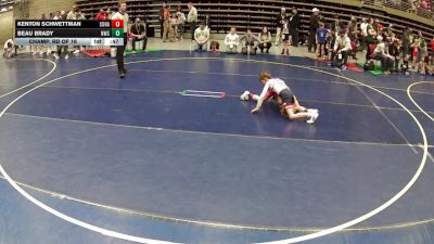 56 lbs Champ. Rd Of 16 - Beau Brady, Northside Wrestling Club vs Kenton Schwettman, Colorado Hammers