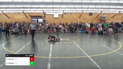 61 lbs Semifinal - Parker Hoover, Canton vs Hailey Reese, Elmira