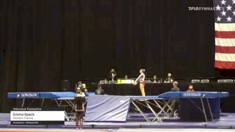 Emma Speck - Individual Trampoline, Midwest Training - 2021 USA Gymnastics Championships