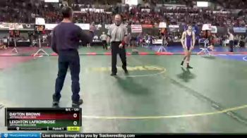 Champ. Round 1 - Dayton Brown, Jefferson (Boulder) vs Leighton LaFromboise, Jefferson (Boulder)