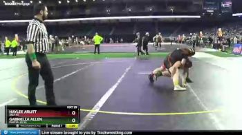 Girls - 190 lbs Semifinal - Gabriella Allen, Marcellus HS vs Haylee Arlitt, Ubly HS