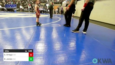 52 lbs 3rd Place - Baker James, Cowboy Wrestling Club vs Gabriel Ortega, Cache Wrestling Club