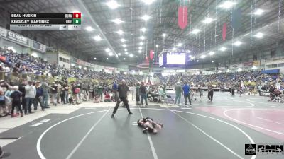 49 lbs Quarterfinal - Beau Huskin, Duran Elite vs Kingzley Martinez, GRIT Athletics WC