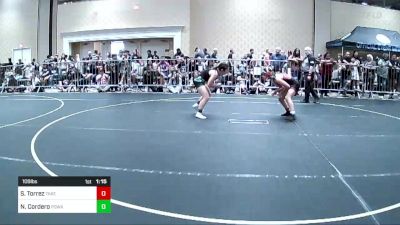 109 lbs Round Of 16 - Sophia Torrez, Takedown Express Wc vs Noemi Cordero, Poway Elite