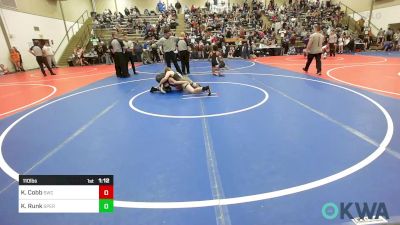 110 lbs Semifinal - Konner Cobb, Salina Wrestling Club vs Kade Runk, Sperry Wrestling Club