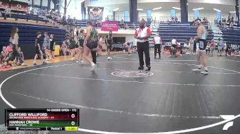 172 lbs Round 3 - Hannah Crowe, Mat Monstars vs Clifford Williford, Roundtree Wrestling Academy