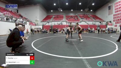 100 lbs Consi Of 4 - Troy Butler, Weatherford Youth Wrestling vs Reid Botchlet, Choctaw Ironman Youth Wrestling