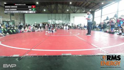 43 lbs Rr Rnd 2 - Maesa Brigge, Mojo Mulisha 12u vs Lane Carrier, Raw Wrestling Club