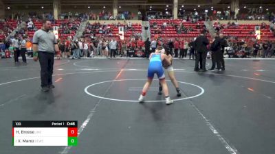 100 lbs Cons. Round 3 - Xavien Marez, Garden City Wrestling Club vs Hudson Breese, Jaguar Wrestling Club