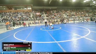 49 lbs Semifinal - Beckett Waldo, Lakeland WC vs Wyatt Foulk, Buzzsaw WC