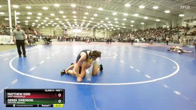 6-157 lbs Cons. Round 1 - Derek Swenson, Western Branch vs Matthew Kidd, West Springfield