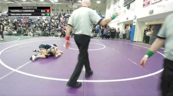 Girls 110 lbs Cons. Semi - Gabriela Cardenas, Rancho San Juan Girls vs Malaika Batdorf, Pioneer Girls