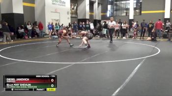 170 lbs Quarterfinal - Diesel Janovich, Nebraska vs Ella May Shevlin, Columbus High School Wrestling