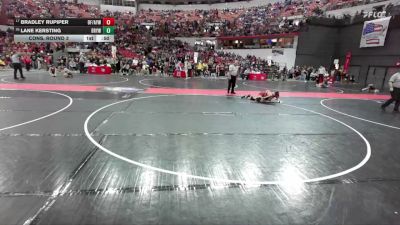 105 lbs Cons. Round 3 - Bradley Rupiper, Oconto Falls / Abrams Youth Wrestling vs Lane Kersting, Black River Youth Wrestling