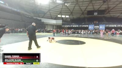 56 lbs 1st Place Match - Benjamin Glahn, Ellensburg Wrestling Club vs Daniel Torres, Mat Demon Wrestling Club