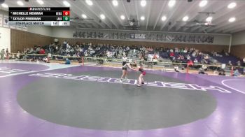 105 lbs 5th Place Match - Michelle Henman, Kelly Walsh vs Taylor Freeman, Lander Valley