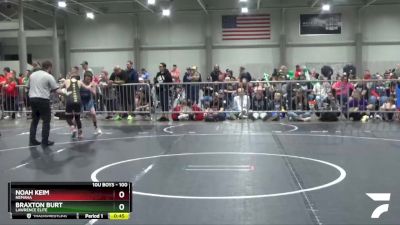 100 lbs Semifinal - Noah Keim, Nemaha vs Braxton Burt, Lawrence Elite