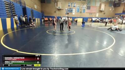 130lbs Cons. Round 8 - Samara Wienstock, University (Girls) vs Keely Grochowicz, Silas (Girls)