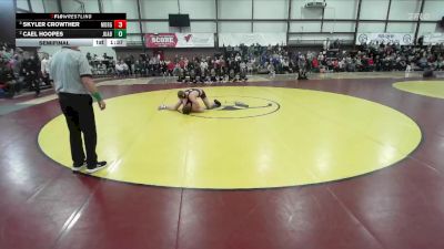 157 lbs Semifinal - Skyler Crowther, Morgan vs Cael Hoopes, Juab