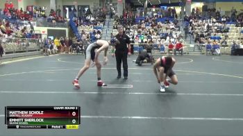 138 lbs Champ. Round 2 - Emmitt Sherlock, Gilman School vs Matthew Scholz, Gerstell Academy