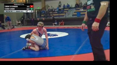 113 lbs Caine Luger, Bismarck St Mary`s vs Crew O`Connor, Butte