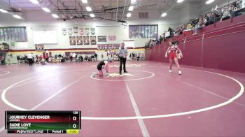 120 lbs Cons. Round 2 - Sadie Love, HARRISONVILLE vs Journey Clevenger, LAWSON