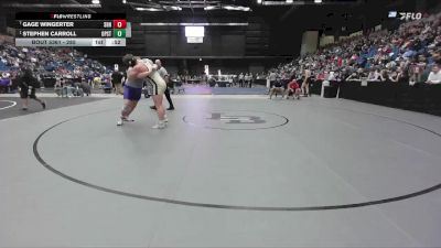 285 lbs Cons. Semi - Stephen Carroll, Overland Park - St. Thomas Aquinas HS vs Gage Wingerter, Spring Hill HS