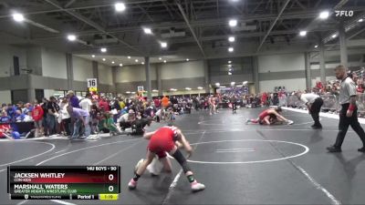 90 lbs Quarterfinal - Marshall Waters, Greater Heights Wrestling Club vs Jacksen Whitley, Con-Kids