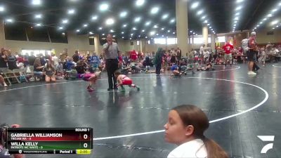 55 lbs Round 1 (4 Team) - Gabriella Williamson, Trojan WA vs Willa Kelly, Patriots WC White