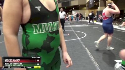 165 lbs Cons. Round 2 - Colton Ganow, Derby Wrestling Club vs Tuxley Kirkhart, Mulvane Jr. Wrestling Club