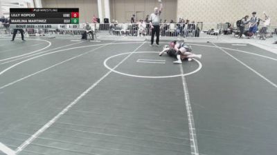 116 lbs Round Of 16 - Lilly Kopcio, Gomez Wrestling RTC vs Marlina Martinez, Beaver Dam WC