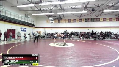 123 lbs Quarterfinal - Jade Morales, Santa Ana College vs Pir`chai Dickerson, Palomar College