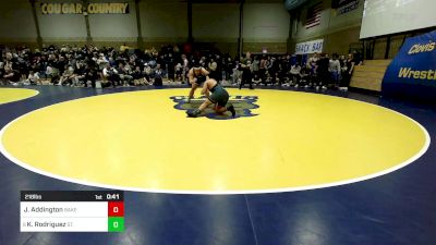 218 lbs Consi Of 16 #2 - Jesse Addington, Bakersfield vs Kevin Rodriguez, St. John Bosco