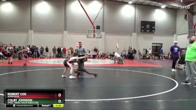 80 lbs Cons. Round 2 - Colby Johnson, Hazel Green Youth Wrestling vs Robert Cox, Alpha Elite