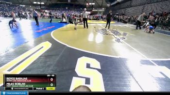 45 lbs Cons. Round 2 - Miles Roblan, Port Angeles Wrestling Club vs Royce Barajas, Moses Lake Wrestling Club