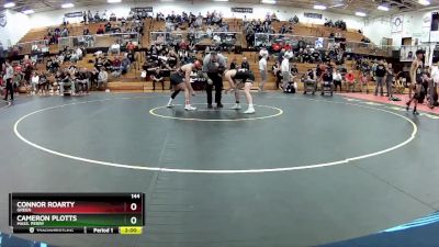 144 lbs Semifinal - Cameron Plotts, Mass. Perry vs Connor Roarty, Green