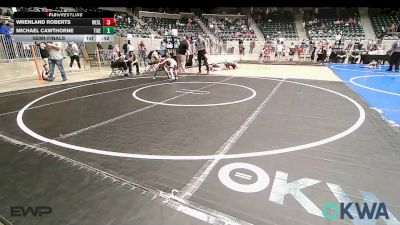 49 lbs Semifinal - Wrenland Roberts, Wesley Wrestling Club vs Michael Cawthorne, Tiger Trained Wrestling