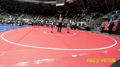 43 lbs Round Of 16 - Nixon Mendoza, CVBJJ vs Brooks Wood, Oklahoma Wrestling Academy