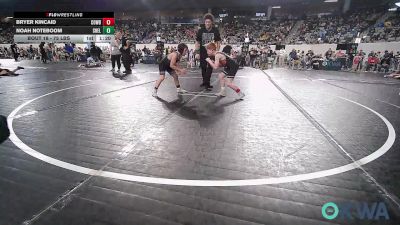 75 lbs Round Of 16 - Bryer Kincaid, Cowboy Wrestling Club vs Noah Noteboom, Shelton Wrestling Academy