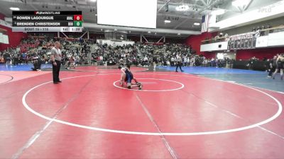 115 lbs Champ. Round 1 - Rowen Lagourgue, Analy vs Brenden Christensen, Benicia