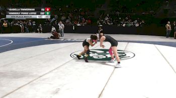 Girls 115 lbs 5th Place Match - Kimberly Perez Lopez, Chaparral vs Isabella Timmerman, Piedra Vista