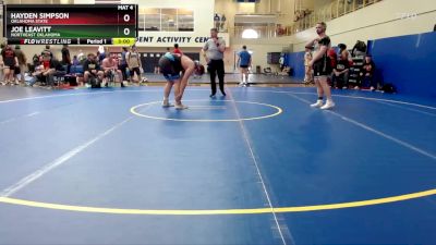 285 lbs Champ. Round 2 - Joe Leavitt, Northeast Oklahoma vs Hayden Simpson, Oklahoma State