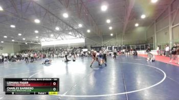 195 lbs Champ. Round 1 - Leimana Fager, Charger Wrestling Club vs Charles Barbiero, Stallions Wrestling Club