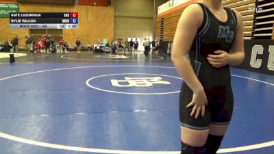 160 lbs Round 3 - Kate Luzuriaga, Sierra College vs Rylie Wilcox, Moorpark College