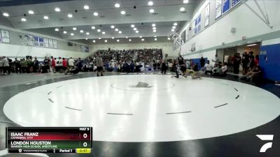 165 lbs Champ. Round 1 - Isaac Franz, Cathedral City vs London Houston, Warren High School Wrestling