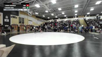 144 lbs Quarterfinal - Owen Sheiman, Fairfield Warde vs Bisher Hiba, Trumbull