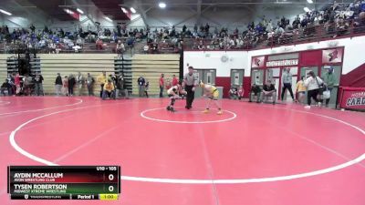 105 lbs Semifinal - Tysen Robertson, Midwest Xtreme Wrestling vs Aydin McCallum, Avon Wrestling Club