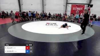 43 kg Rr Rnd 4 - Keegan Bassett, Compound/RPW vs XAVIER SEABURY, Vougar's Honors Wrestling Black