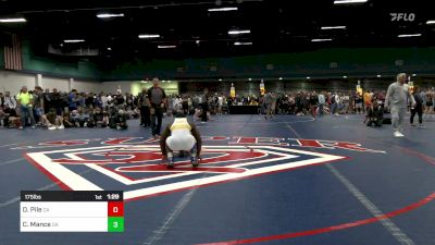 175 lbs Quarterfinal - Dylan Pile, CA vs Christopher Mance, GA