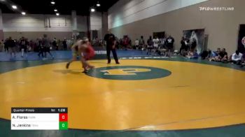 182 lbs Quarterfinal - Antnio Flores, Purnell Swett High School Wrestling vs Nicolas Jenkins, Tennessee